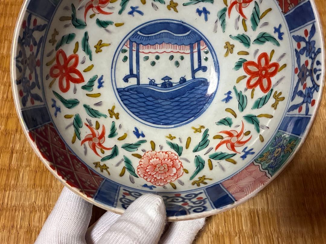 古伊万里 金彩 色絵 【太明萬暦年製】深鉢 盛鉢 丸鉢 中国 時代物