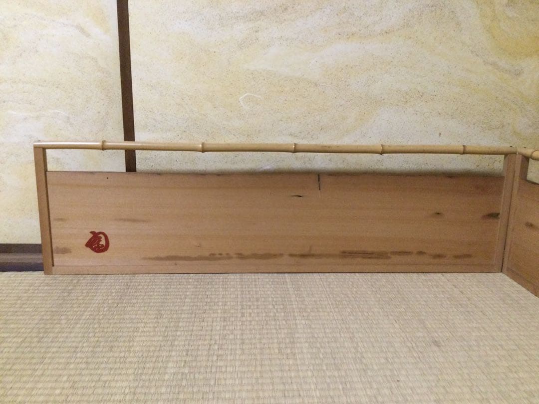 太山寺国宝仁王門古材 風炉先屏風 岩木裕軒作 昭和7年 茶道具 供箱 L210