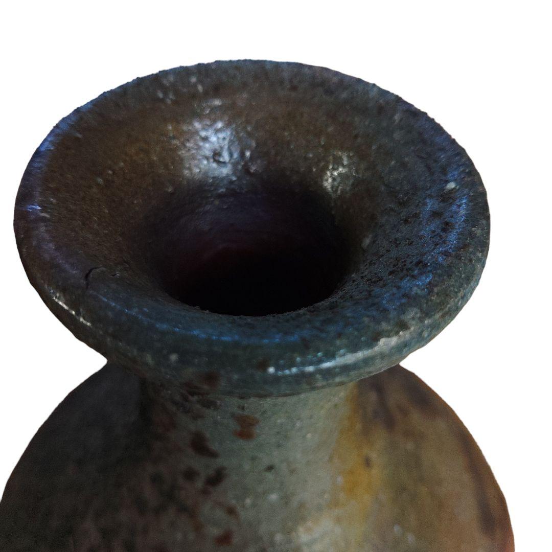 在銘　備前窯変徳利　花瓶　置物