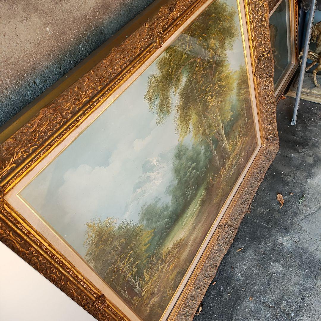 F.rhodes 風景画 油彩画 特大