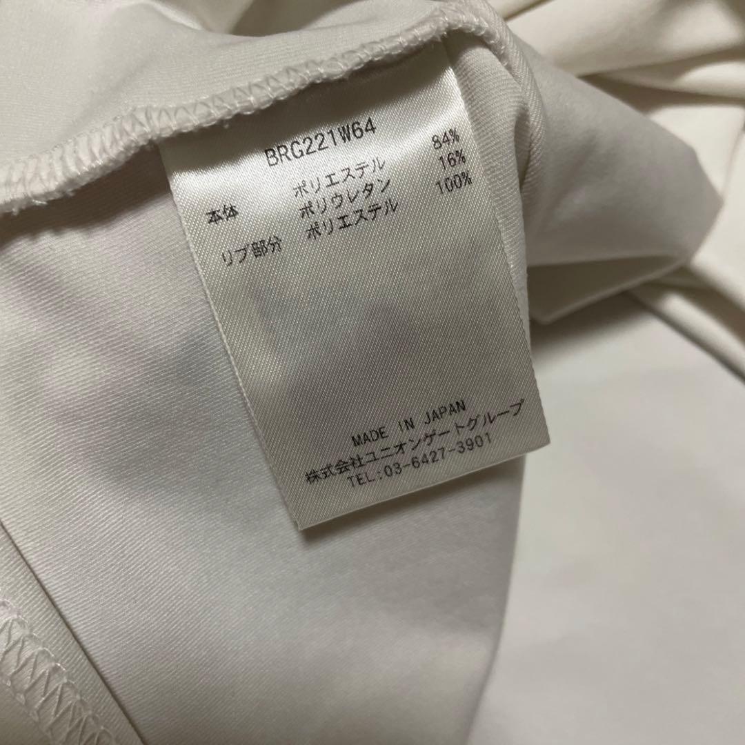 【美品】BRIEFING ブリーフィング ホワイト ポロシャツ 肩ロゴライン