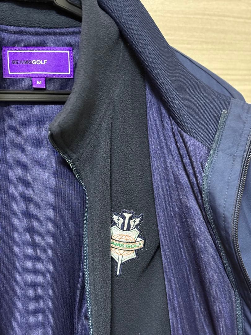 BEAMS GOLF ネイビー ジャケット M 機能性バッチリの3wayブルゾン