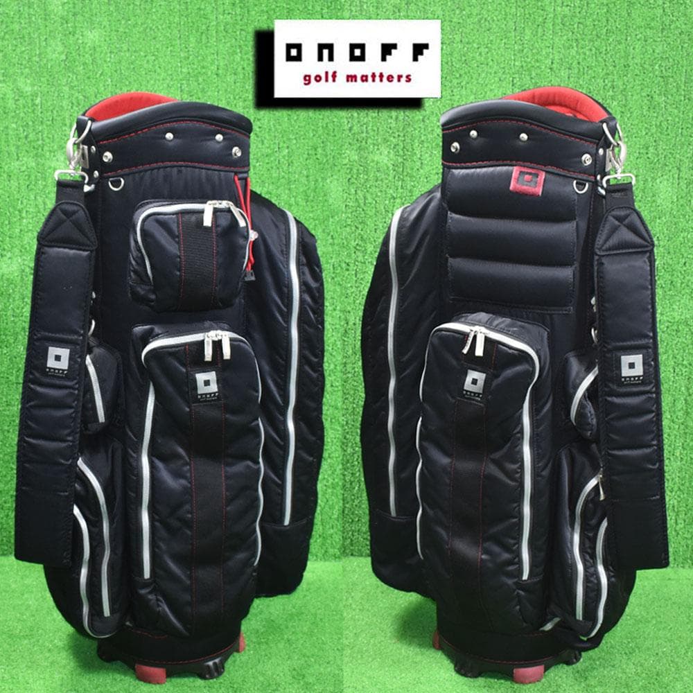 ONOFF/オノフ ゴルフ キャディバッグ9型【黒】美品！