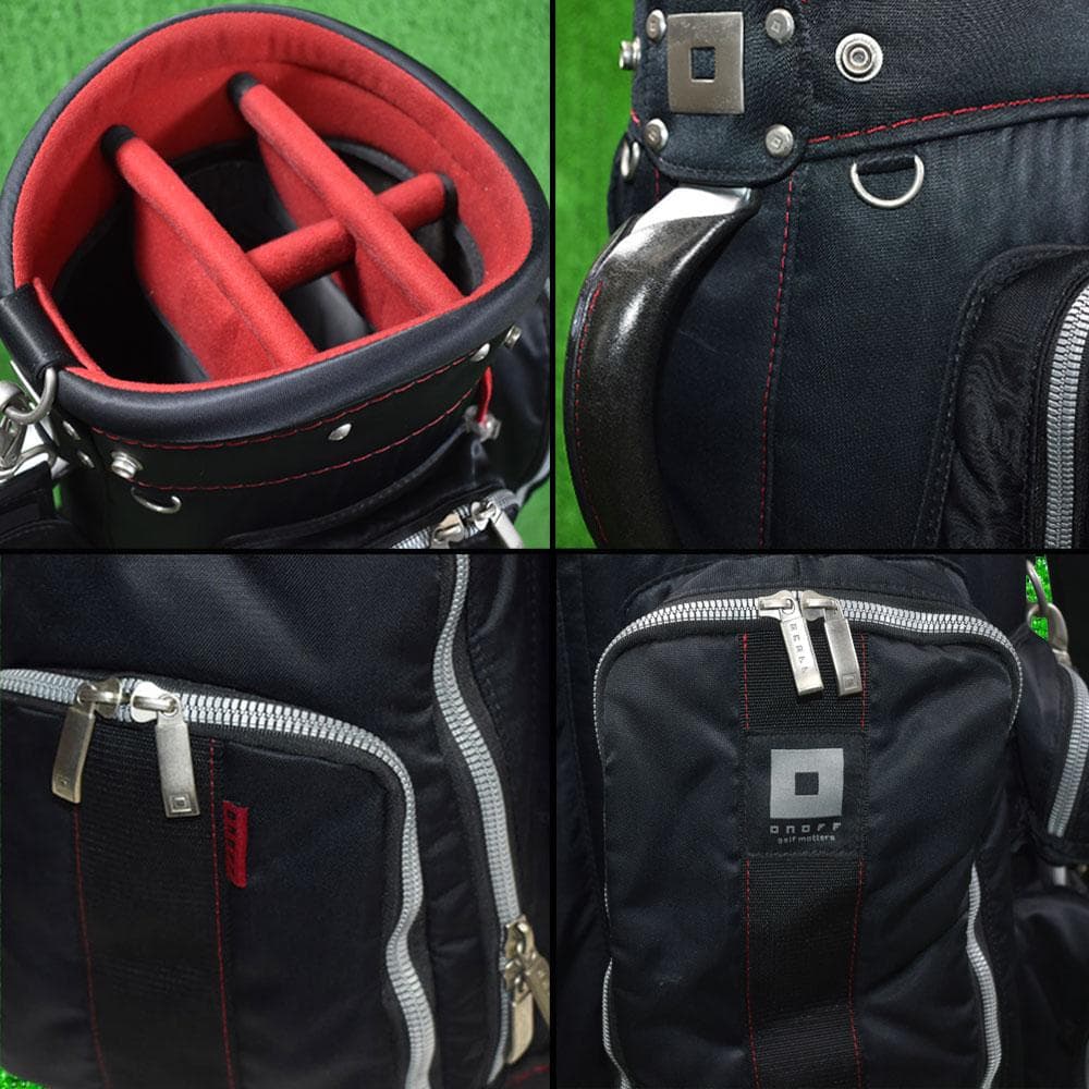 ONOFF/オノフ ゴルフ キャディバッグ9型【黒】美品！