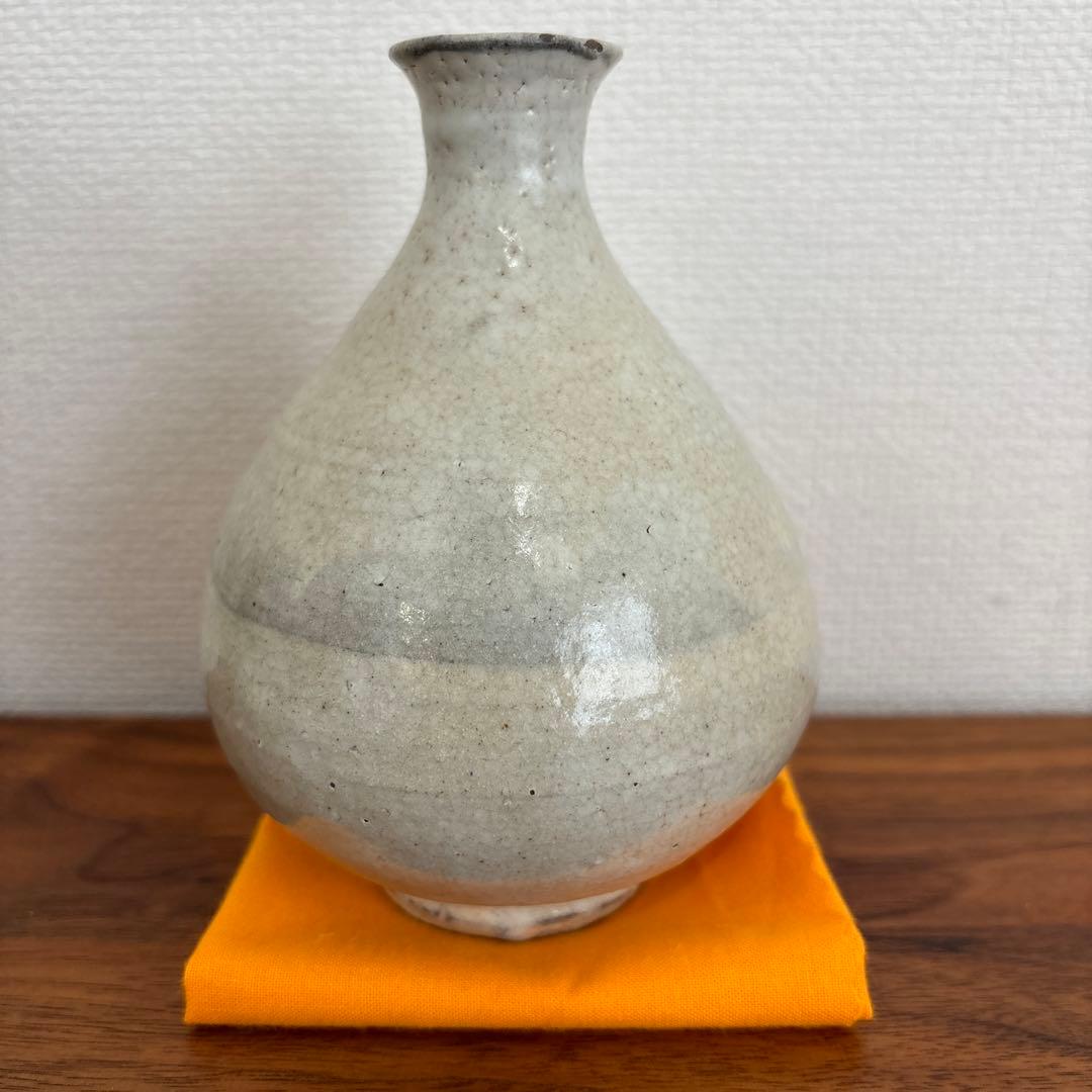 矢野直人 粉引徳利 供箱 共布 栞付き