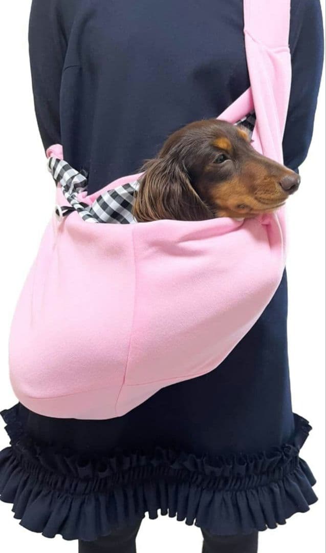 新商品⭐ 犬 抱っこ紐 ペットスリング 長さ調節可能 10kg ピンク