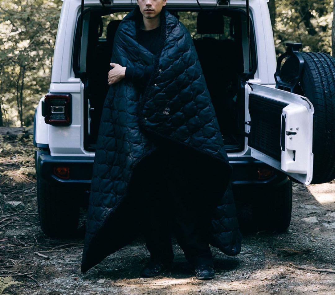 LUGH 魔法瓶ブランケットLサイズ 6層/ グラフェンミッドナイトブラック