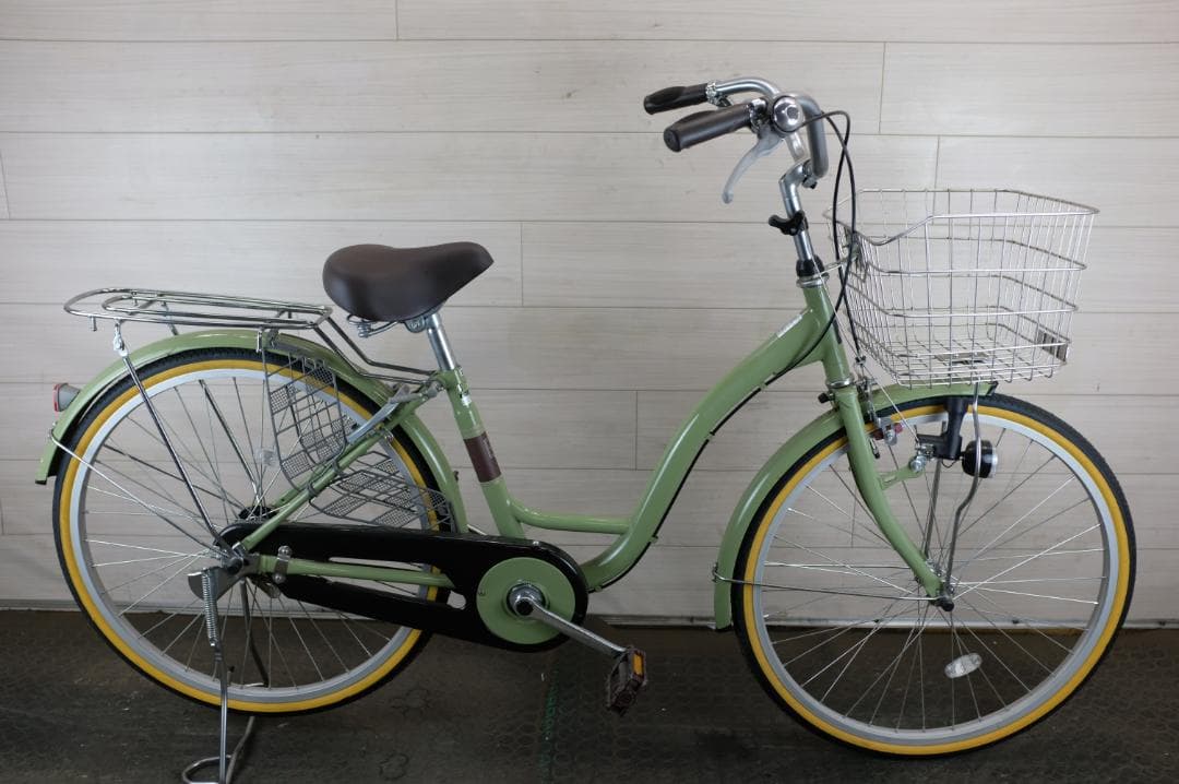 美品　軽快車　24インチ　シングル　ライト