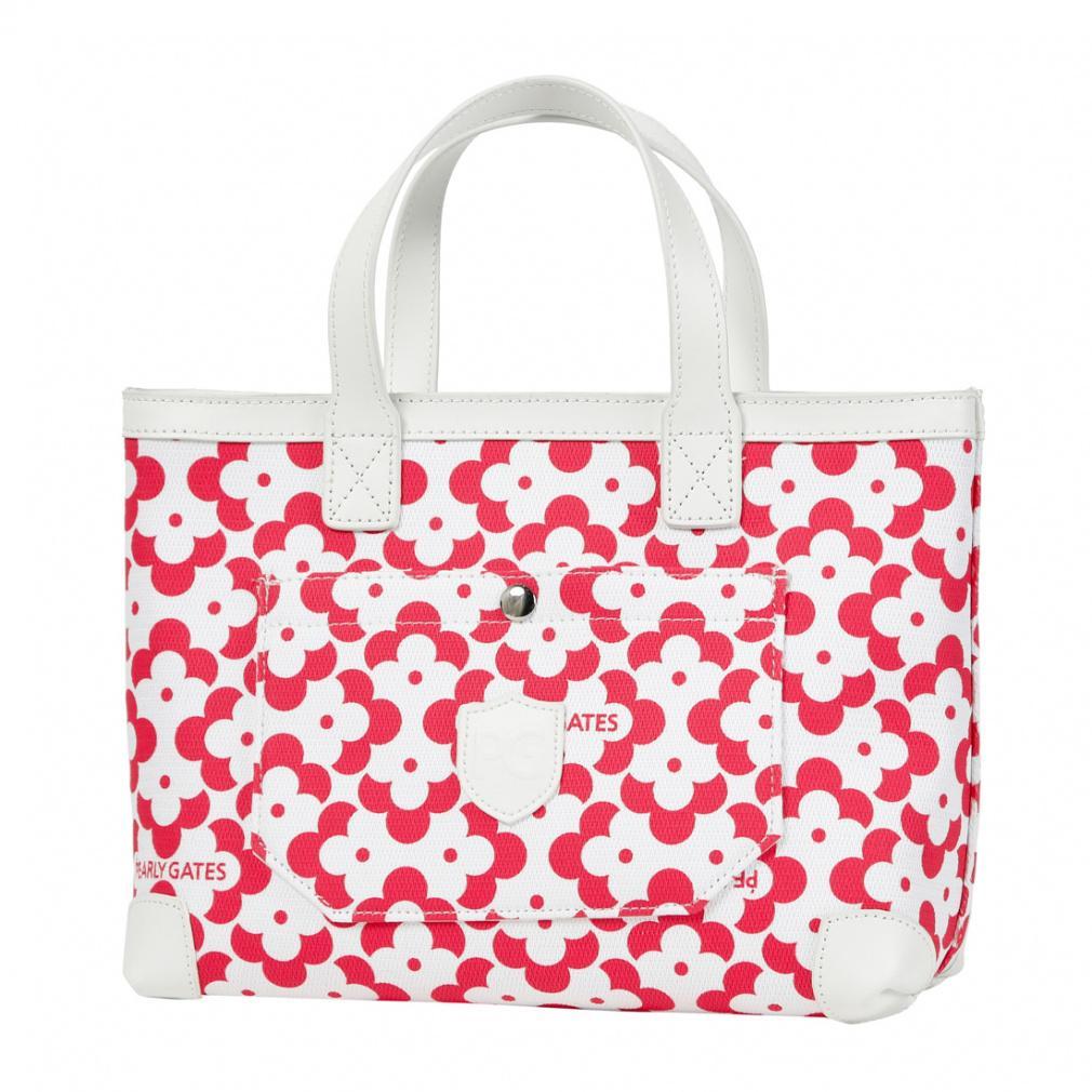 定価2.8万 パーリーゲイツ ユニセックス カートバッグ フラワー幾何学柄 M