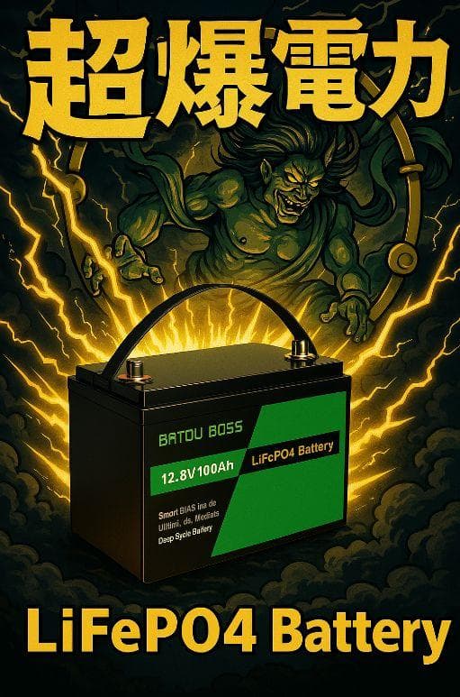 1207 12V 100Ah LiFePO4バッテリー スマートBMS キャンプ