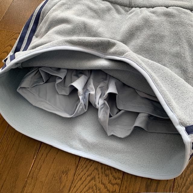 アディダス　ゴルフ　フリース　ジャケット スカート　セットアップ　L　ブルー