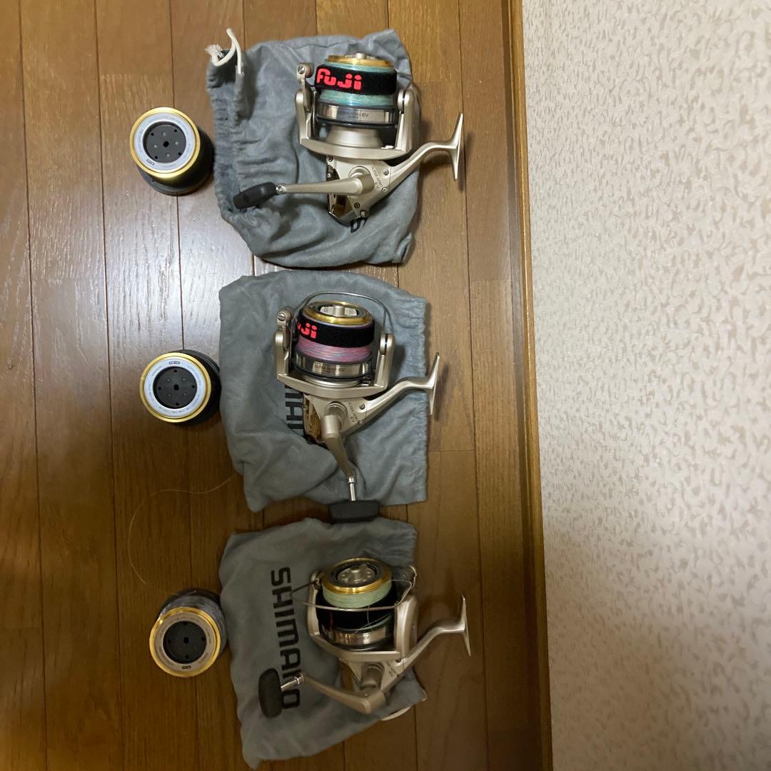 シマノ　投げ竿、投げリール　3セット　竿ケース付き