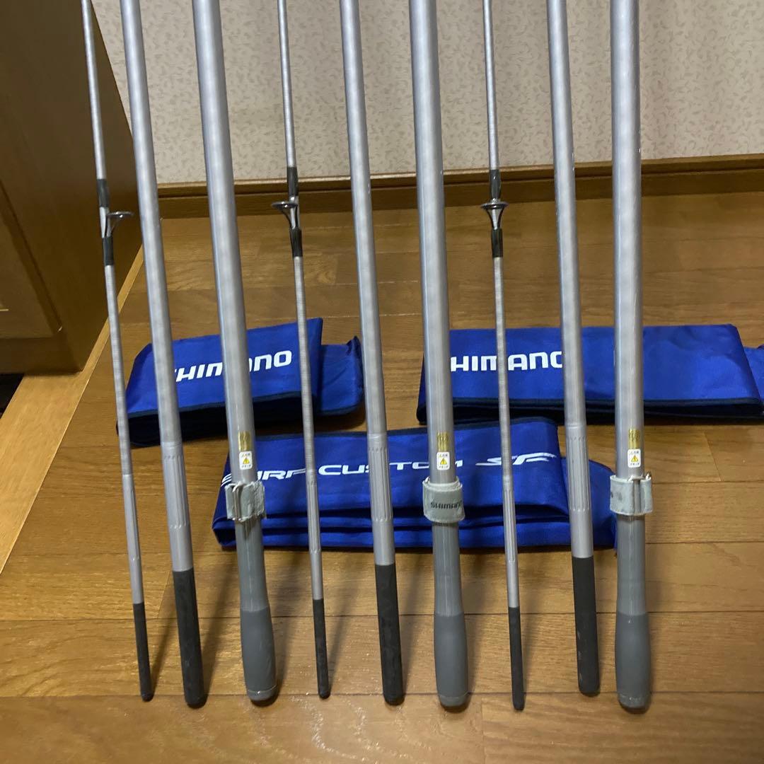 シマノ　投げ竿、投げリール　3セット　竿ケース付き