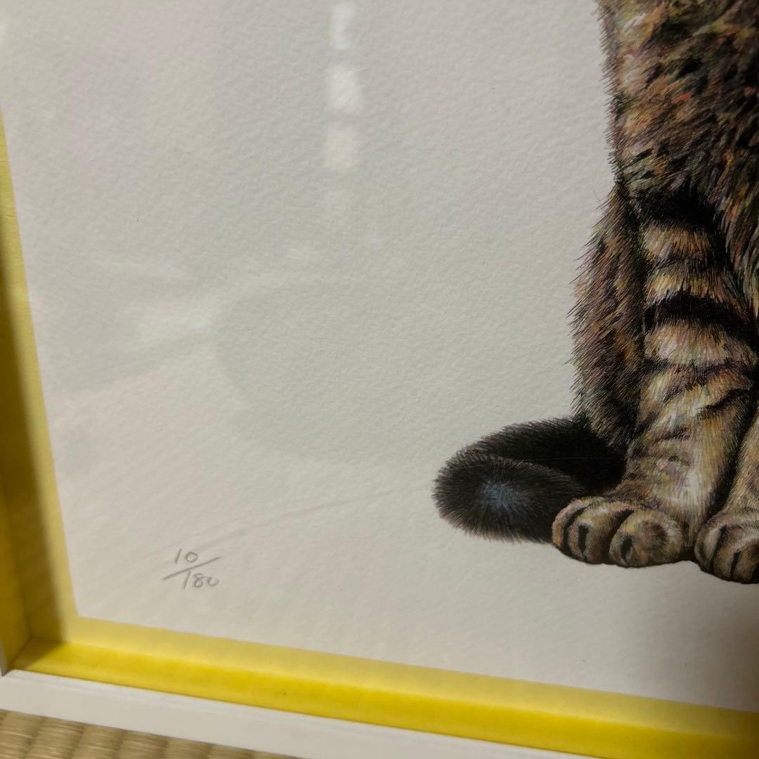 絵画　猫のまなざし限定版 10/180 江夏画廊　猫