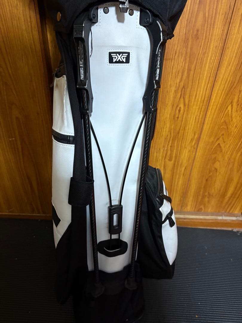PXG キャディバッグ 白黒 バッグのみ