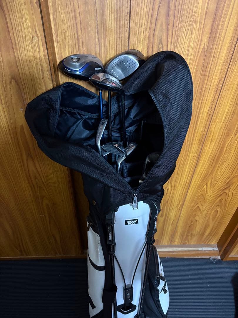 PXG キャディバッグ 白黒 バッグのみ