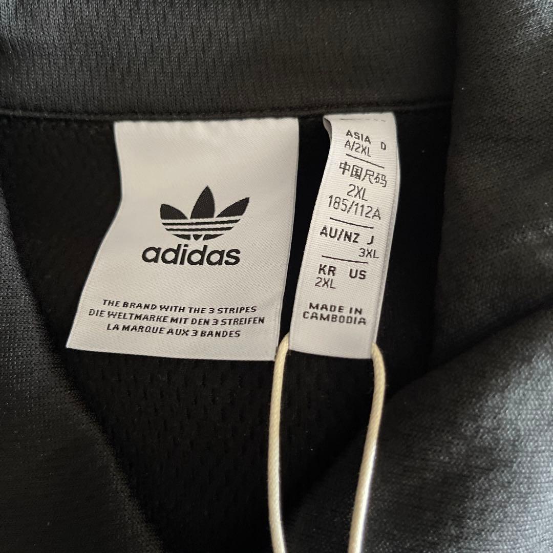 新品タグ付きadidas トレフォイルロゴ　ブラック ジャージジャケット