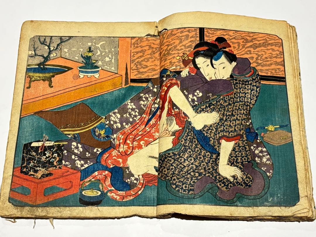 「月雪花四季の友 花の巻」歌川芳盛画 1冊|艶本 春画 浮世絵 和本 江戸時代