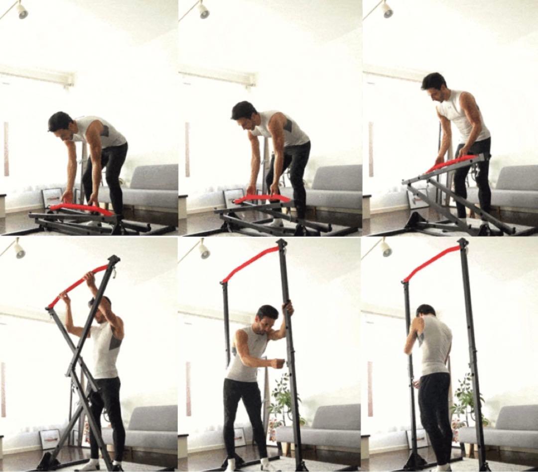 【1分でセッティング】 超コンパクト折り畳み 懸垂マシン 省スペース収納