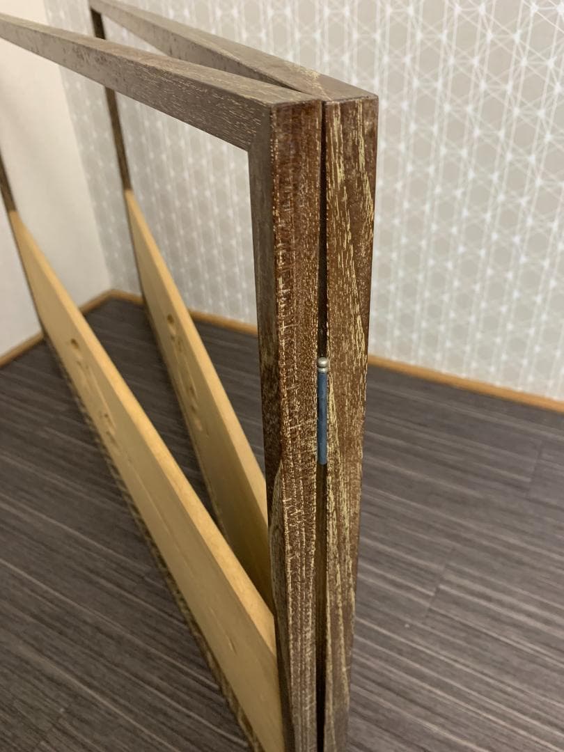 女桑縁 桐地 花紋透彫 上透し 風炉先屏風 茶道具 桐箱入 813