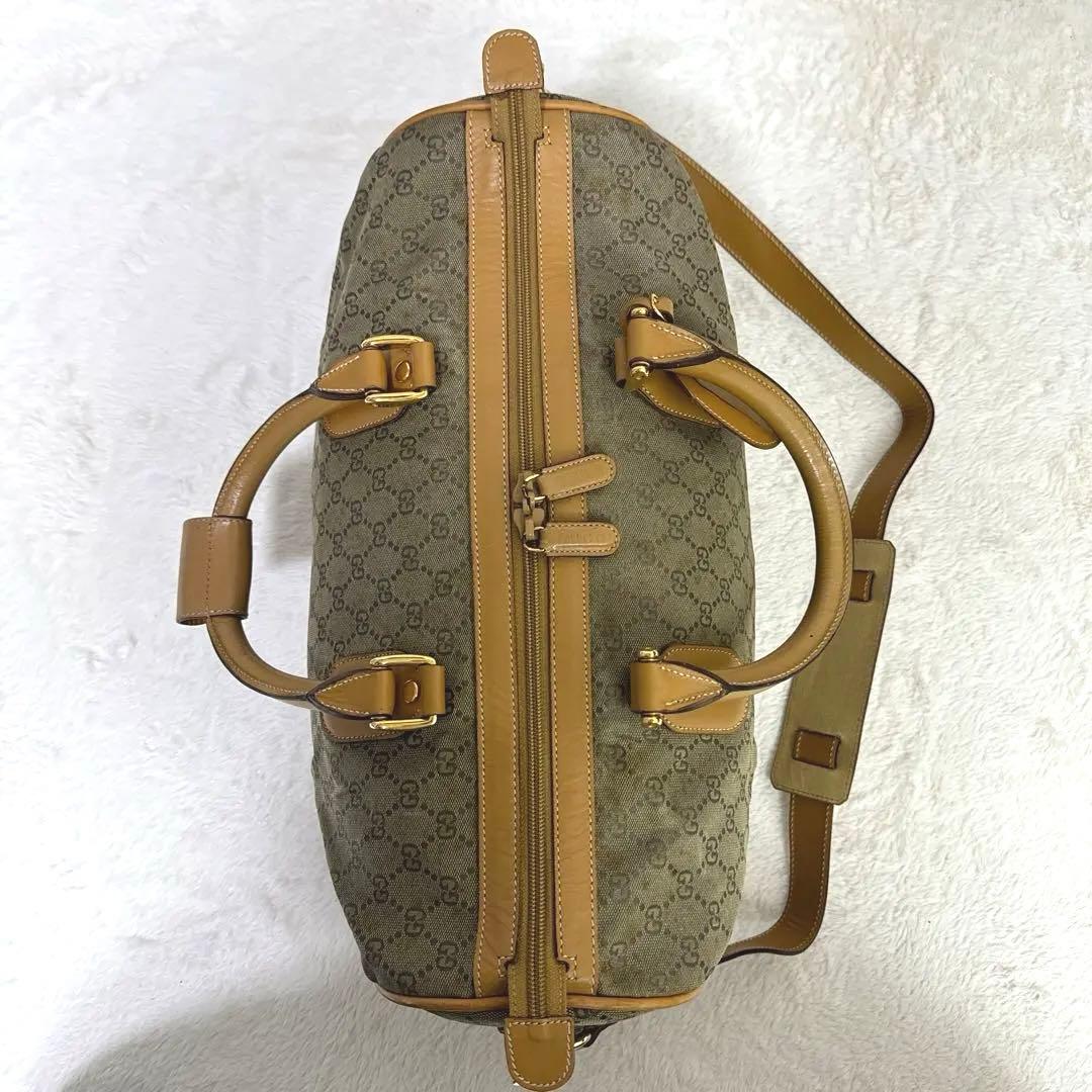 GUCCI グッチ GGキャンバス 2WAY ボストンバッグ ゴールド金具