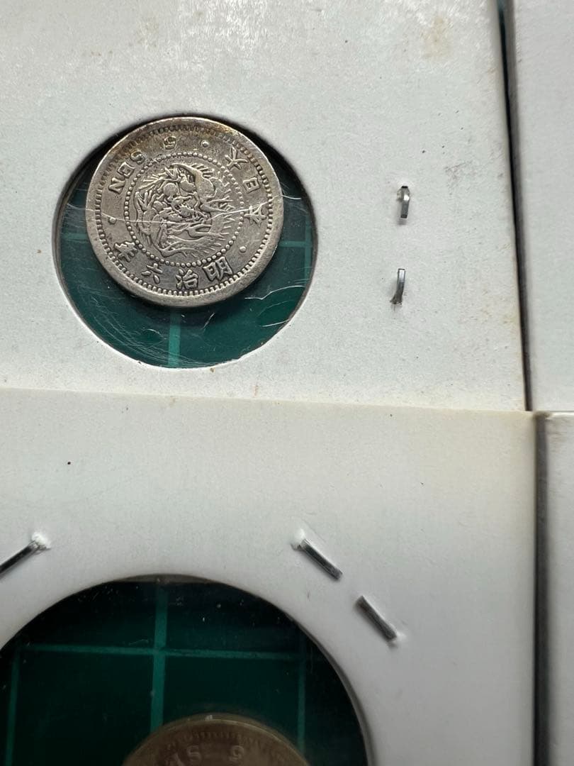 日本銀貨　竜5銭銀貨 明治6年　7枚まとめロット