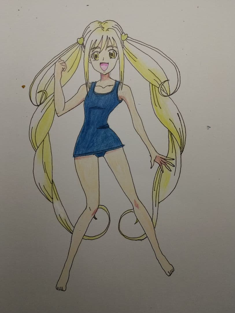 アニメスタイル女性キャラクターイラスト