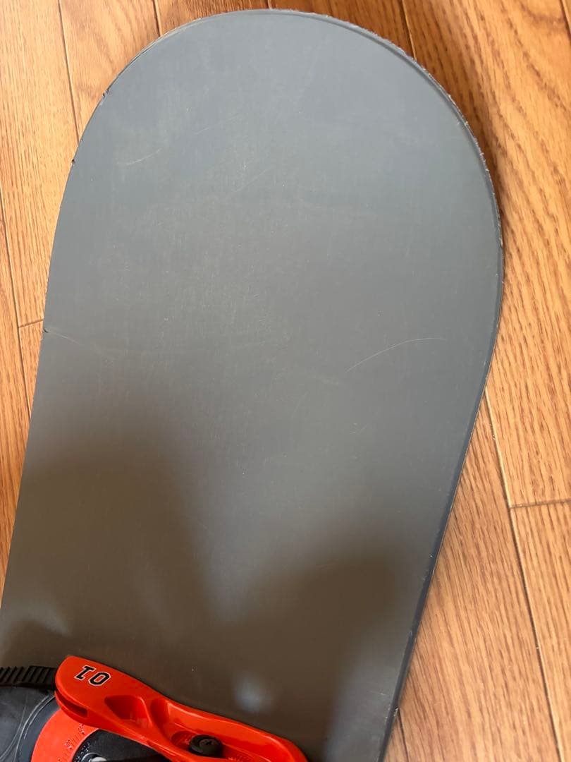 BURTONオレンジ グレー スノーボード ビンディング付き