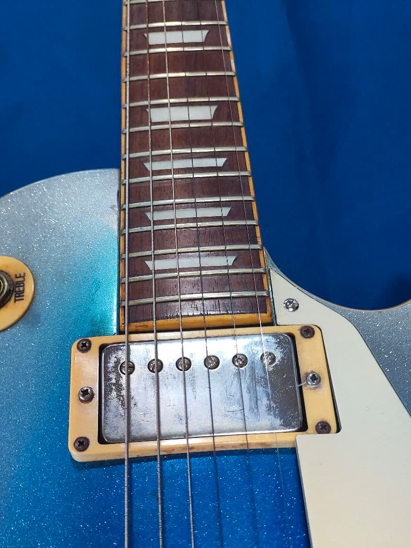レスポール モデルブランドエレキギター 青色のグラデーション