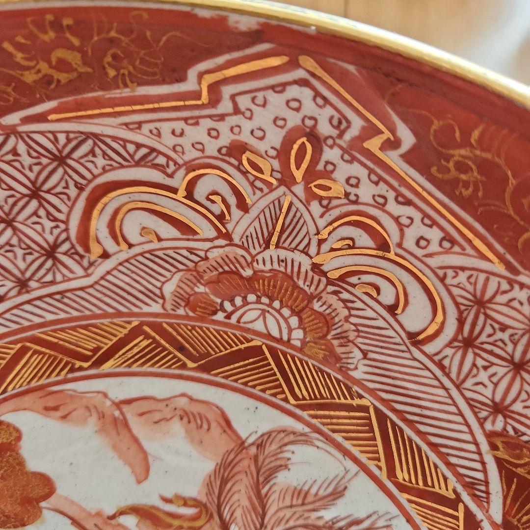 九谷金彩赤絵鳳凰楼閣文様三重鉢