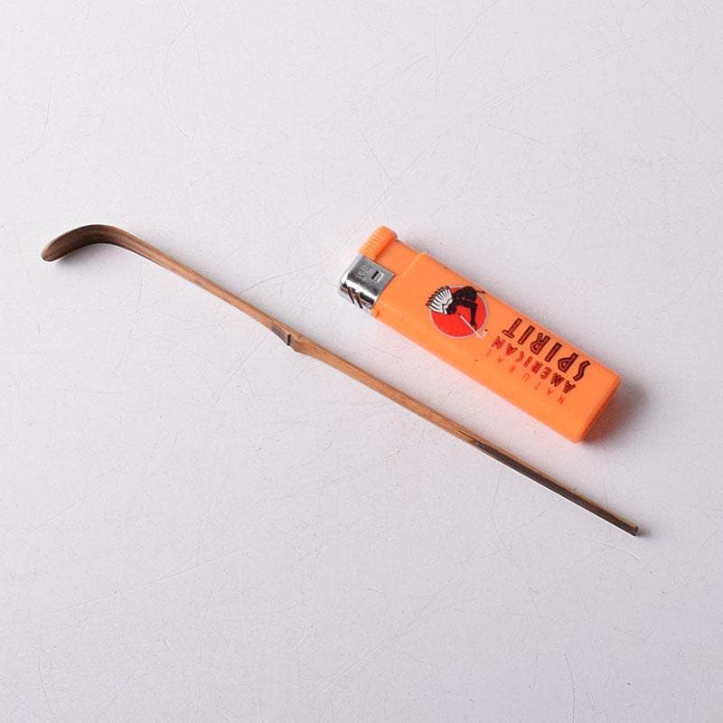 茶道具　影林宗篤作　茶杓　銘知足　前大徳　福本積應書付　共筒共箱　C　R8502