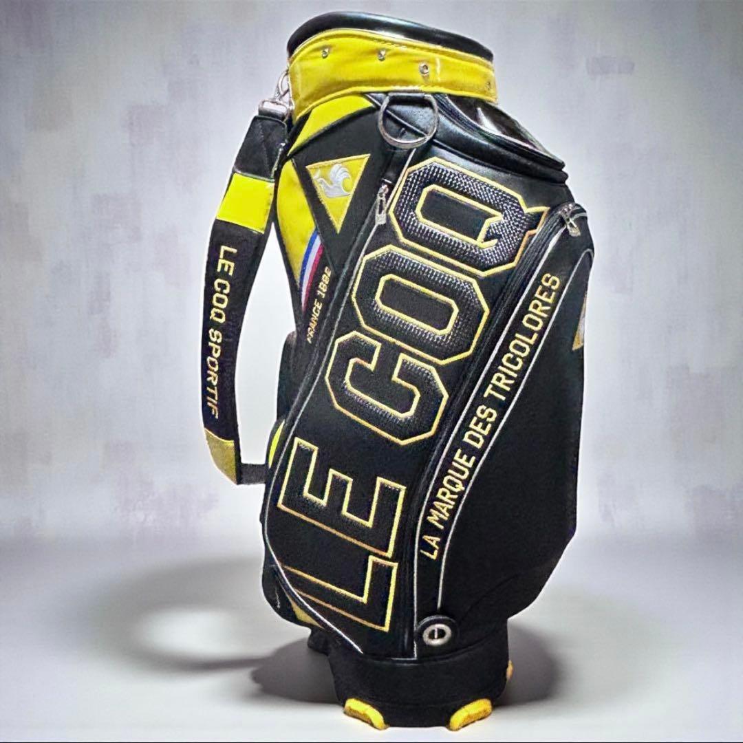 LE COQ SPORTIF キャディバッグ イエロ- 9.5型 トリコロール