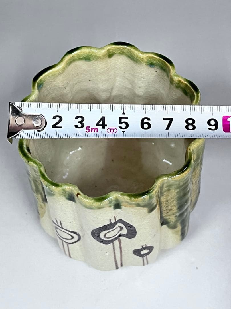 E258 織部　火入　加藤十右衛門　十鳳　茶道具　茶器