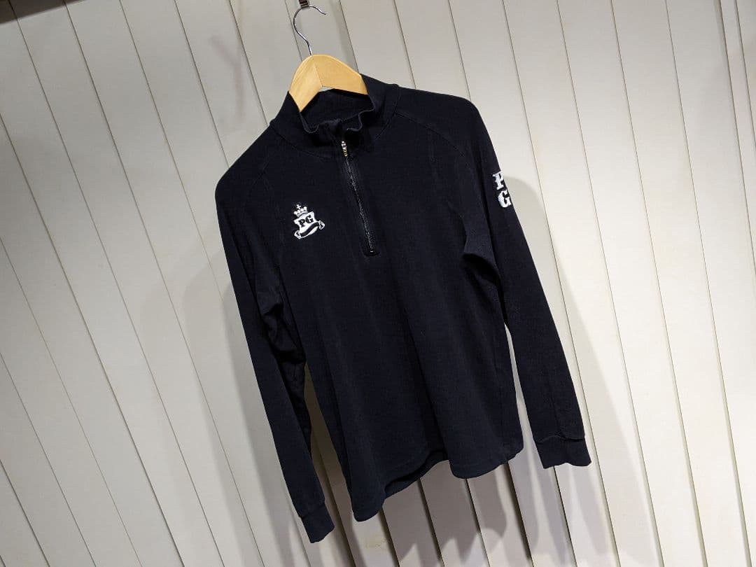 パーリーゲイツ　モックネック　長袖シャツ　ゴルフ　ウエア　黒 アンダー PG 4