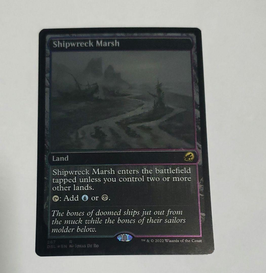 MTG　難破船の湿地　銀幕FOIL　英語　4枚セット