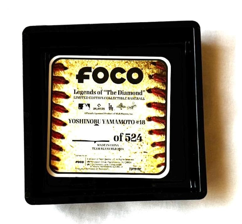 山本由伸 ドジャース世界一記念ボール 524個限定/ケース/スタンド/段ボール付