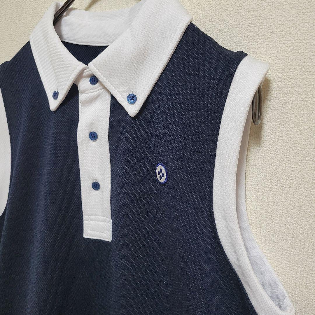 【タグ付き未使用】B.D.C GOLF ノースリーブポロワンピース Sサイズ