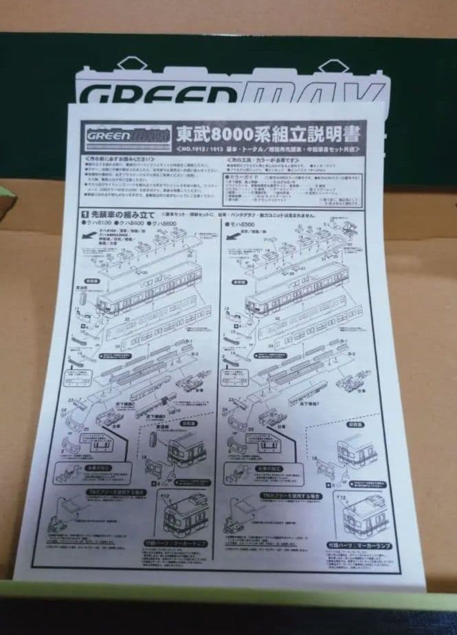 ①東武8000系新前面4輌トータルセット (塗装済車両キット)