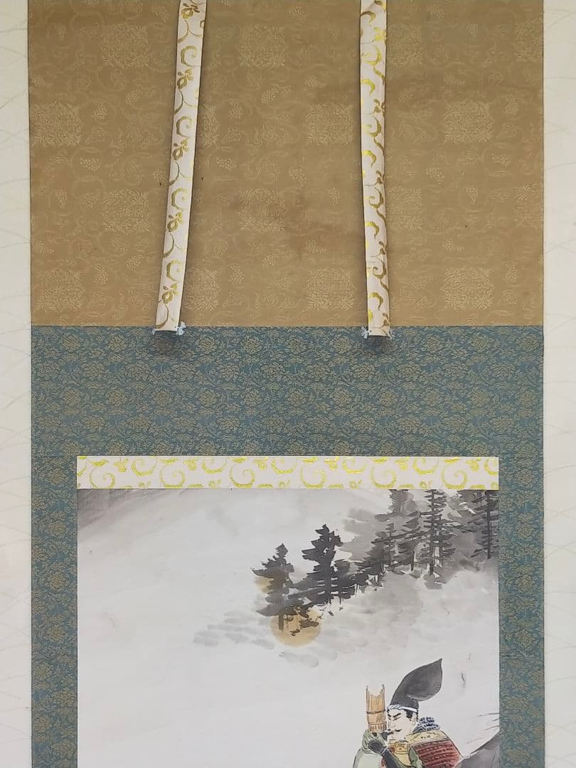 ♥【模写】掛軸　前田青邨　武者絵　掛け軸　骨董　古玩　中国