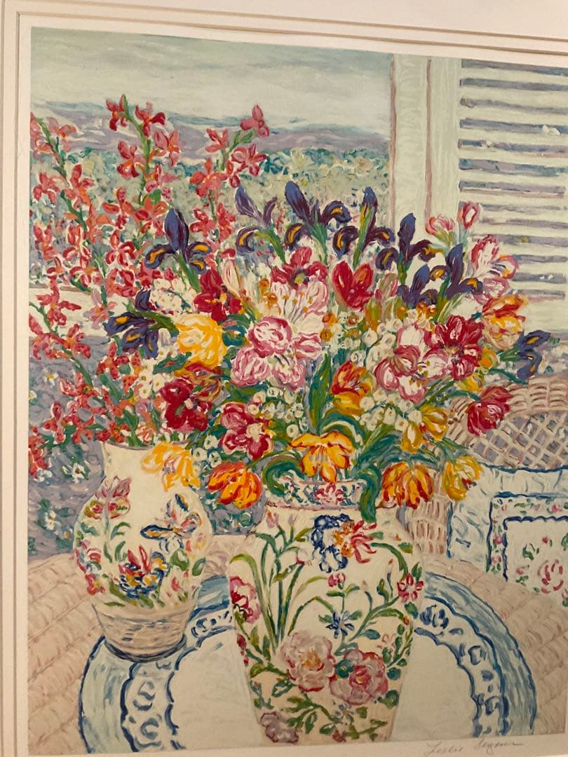 レスリーセイヤー「アイリスパレット」シルクスクリーン　直筆サイン・エディション有