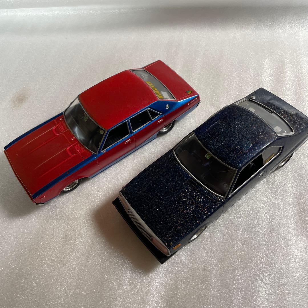 【完成品】旧車 プラモデル 4台セットケンメリ ハコスカ ジャパン セリカ