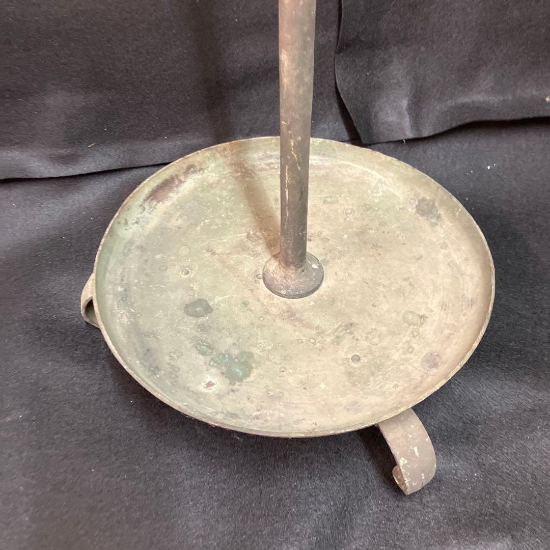 江戸時代 燭台 蝋燭立て 青銅製 茶道 瞑想 ヨガ ヒーリング 骨董 古美術