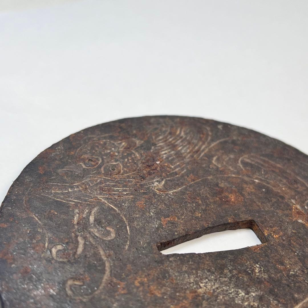 一点もの　鍔　刀装具　日本刀鍔　龍　竜　縁起物　古美術　年代物