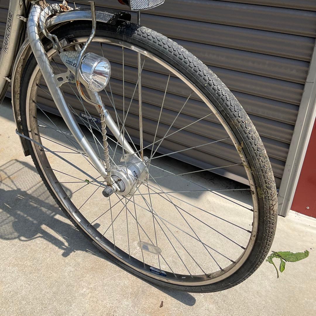 ママチャリ 27インチ カゴ/鍵/オートライト付き身長155cmから