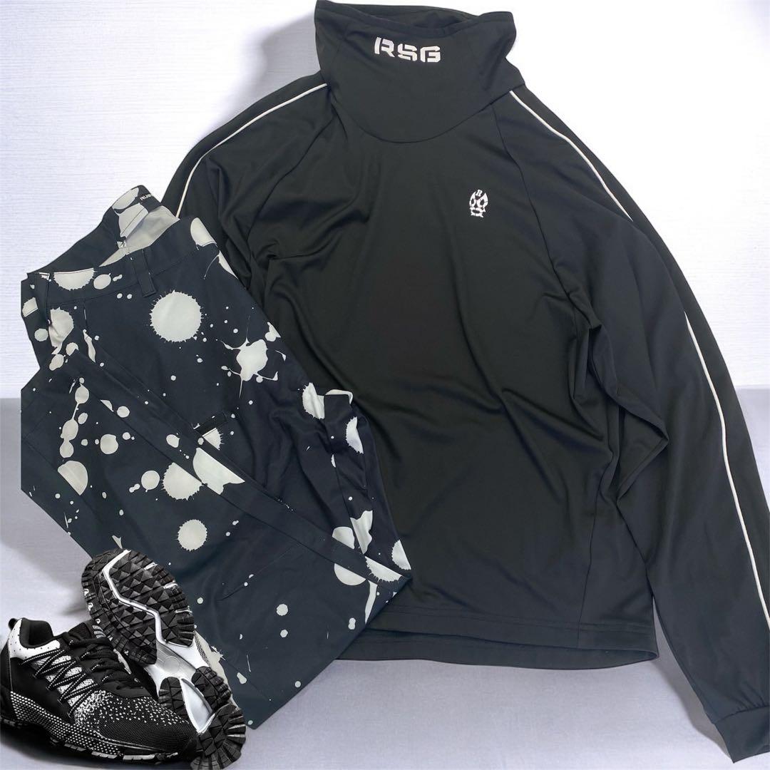 ラッセルノ　ブラック ナイロン　ゴルフ　トップス　パンツ