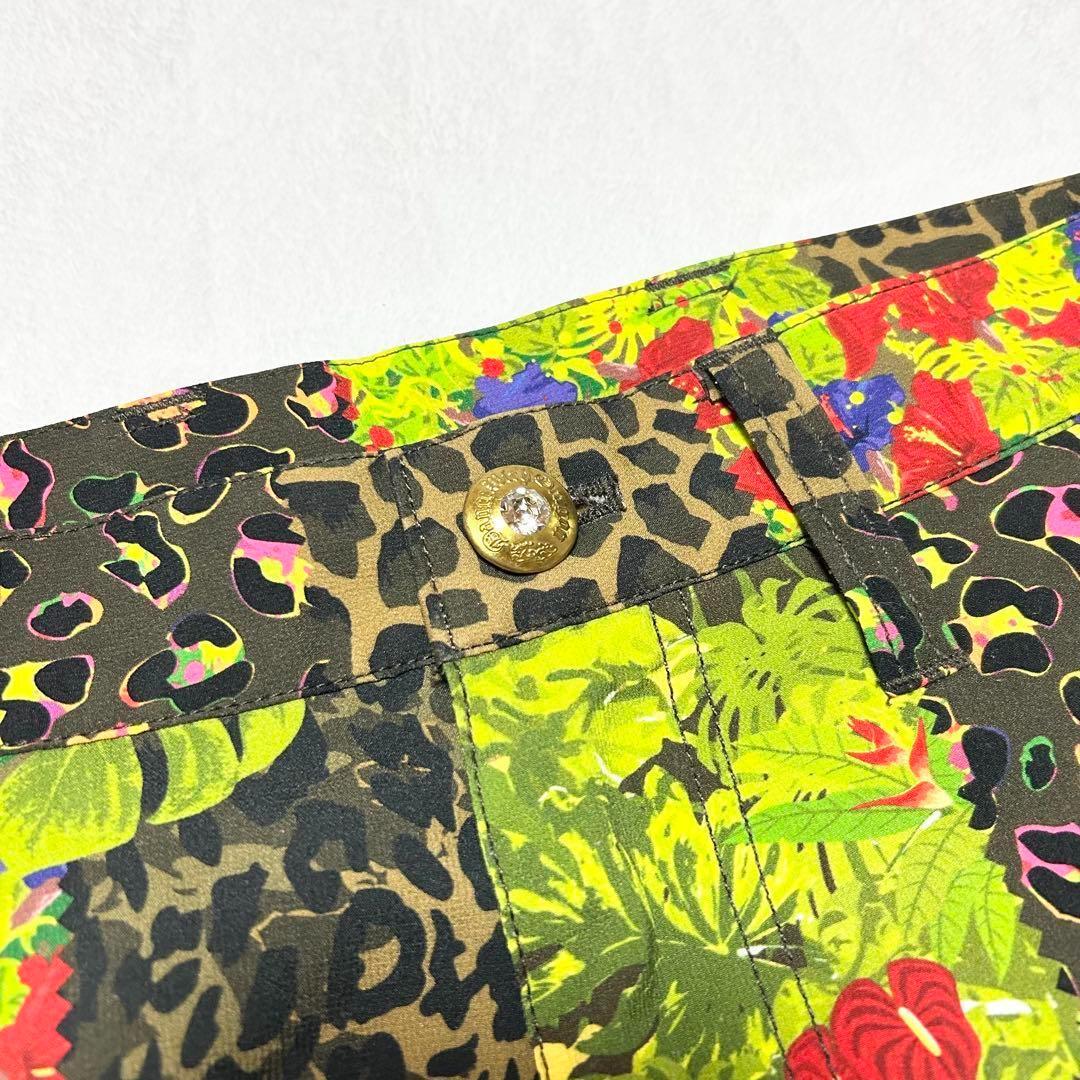 ダンスウィズドラゴン【2】激チャラ 総柄 ヒョウ柄 ゴルフウェア ショートパンツ