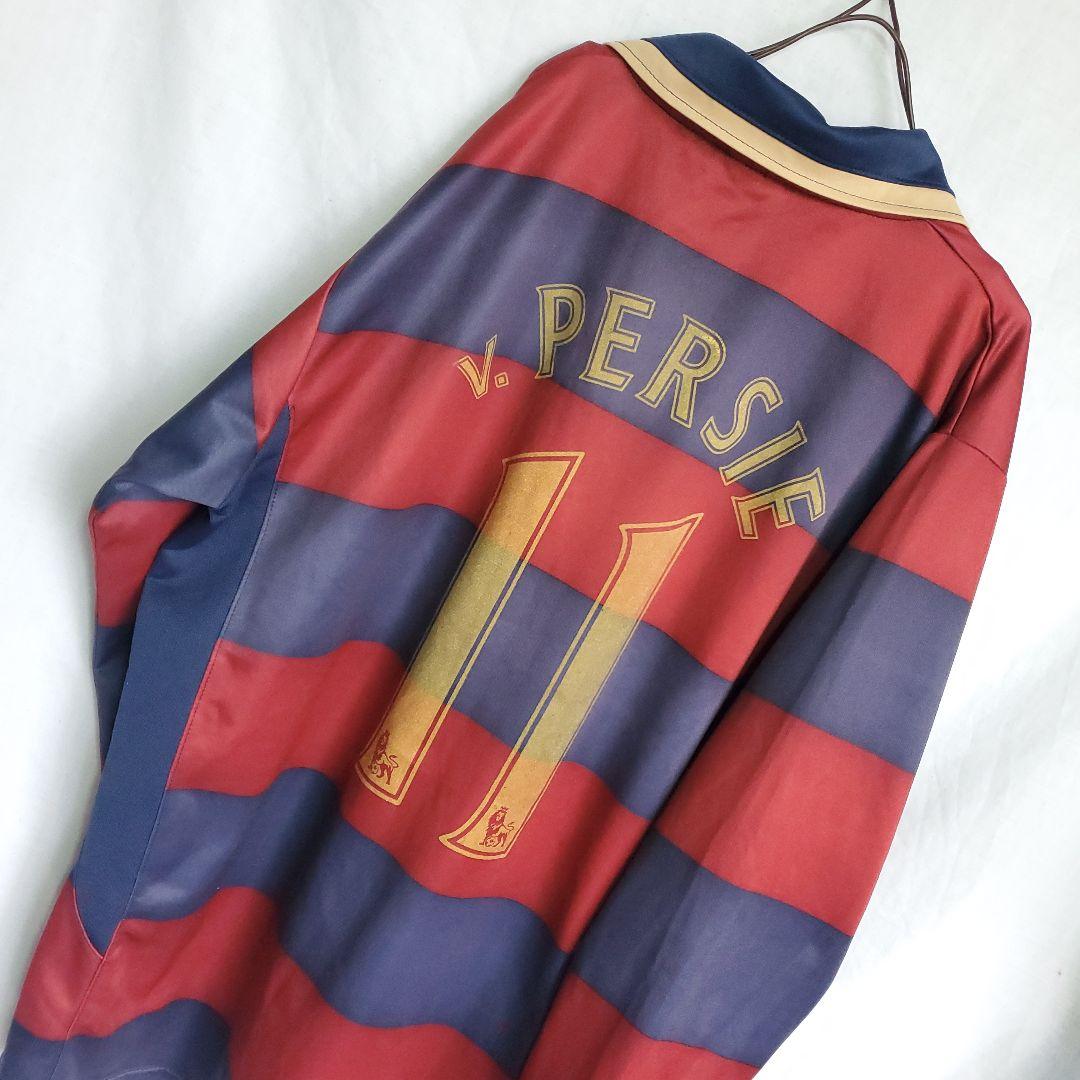 アーセナル ロビン・ファン・ペルシ サッカー 長袖 ユニフォーム ストライプ