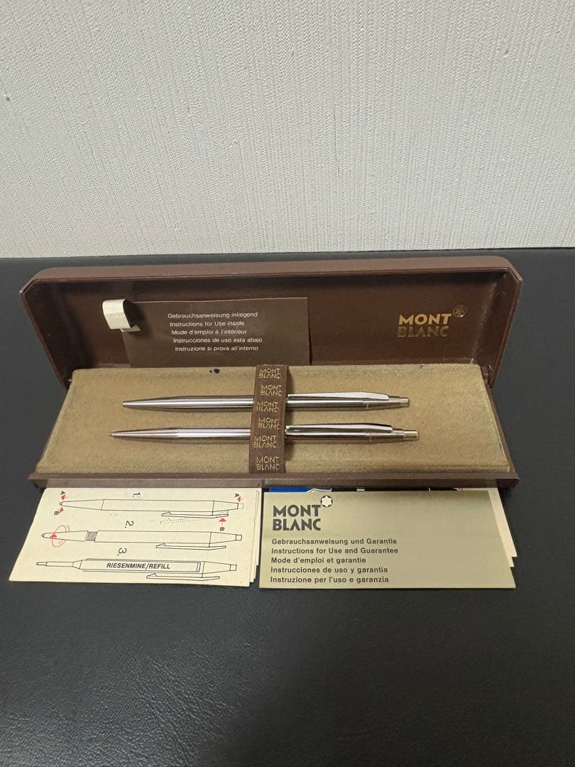 MONT BLANC ノブレスボールペン　シャーペンセット　シルバー