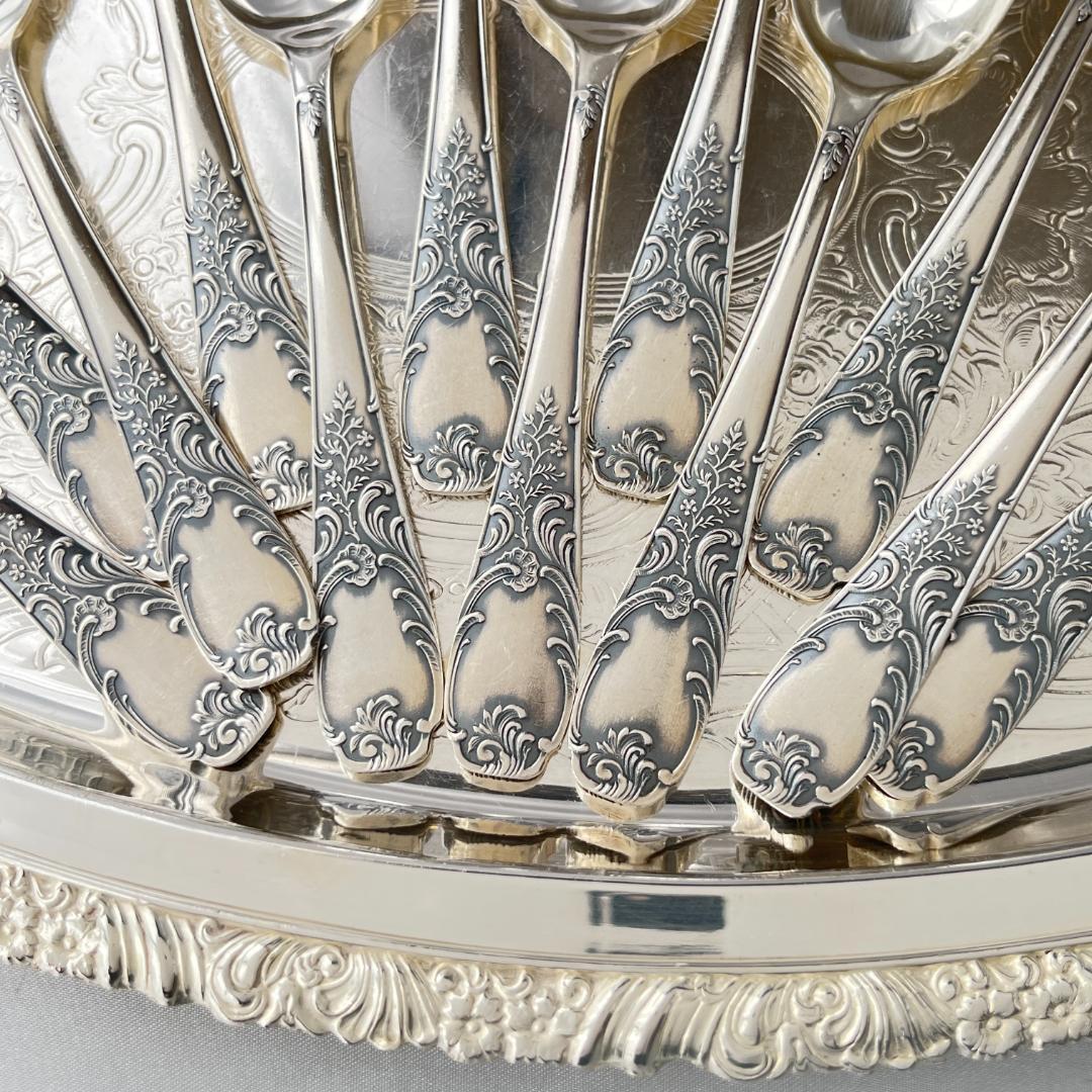 【仏蘭西】ルイ15世様式 コーヒースプーン 12本　Louis XV 14cm