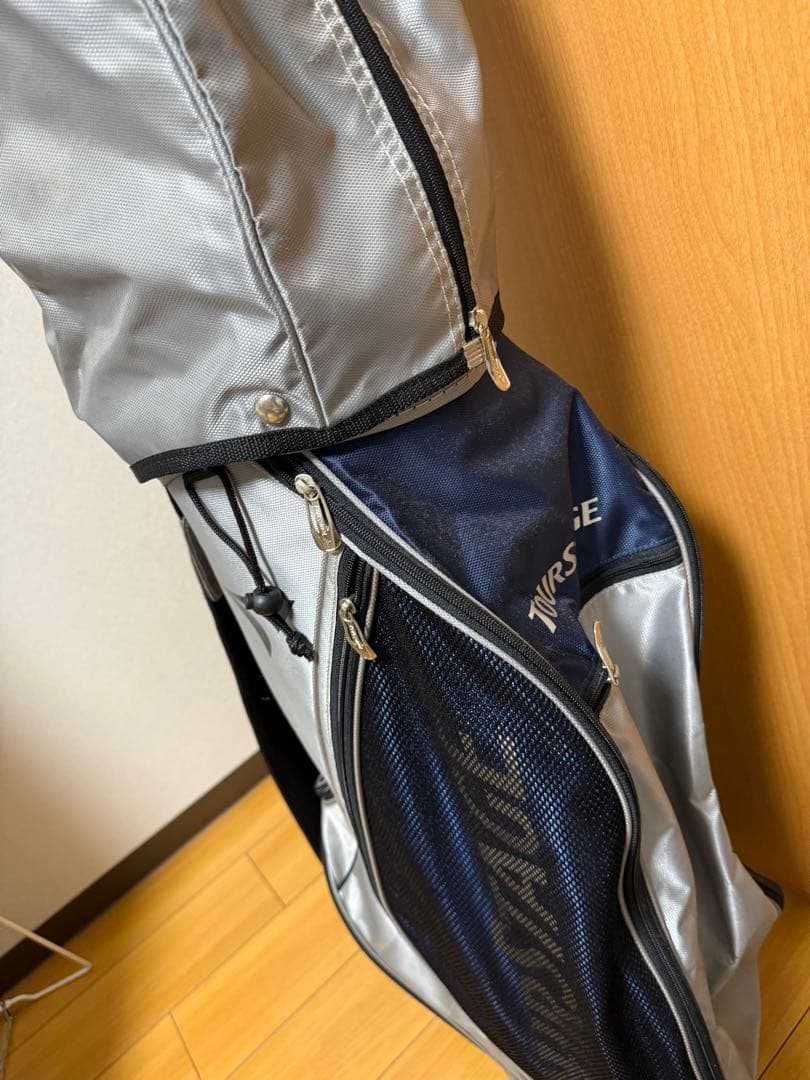 ツアーステージ キャディバッグ シルバー/ネイビー